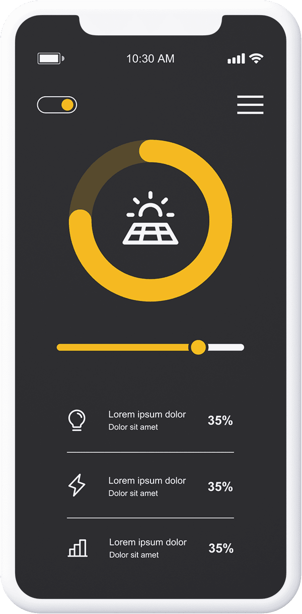 app-solar App screen